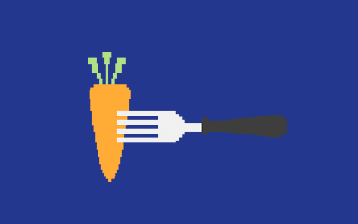 tenedor con zanahoria