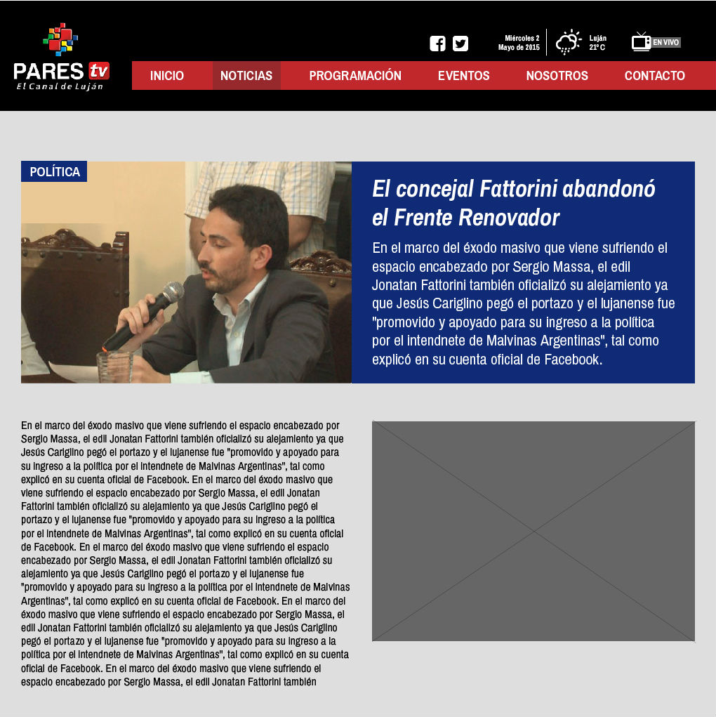 Propuesta para Home - ParesTV