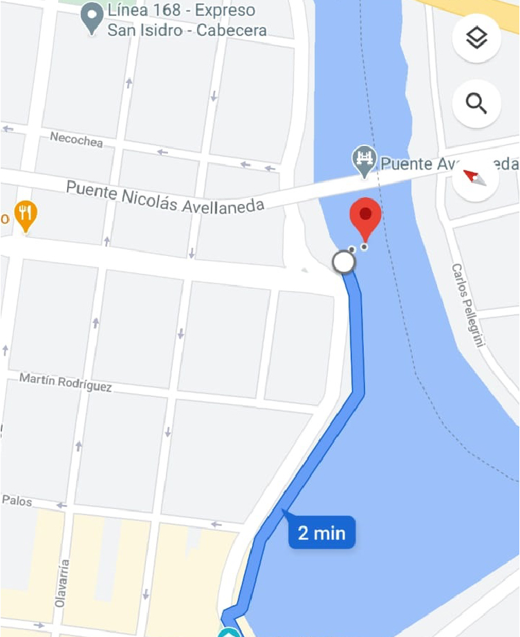 Navegación hacia Puente Transbordador