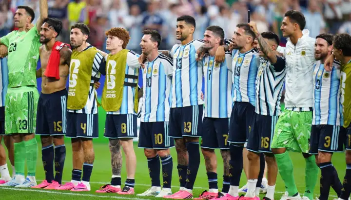 Selección Argentina celebrando