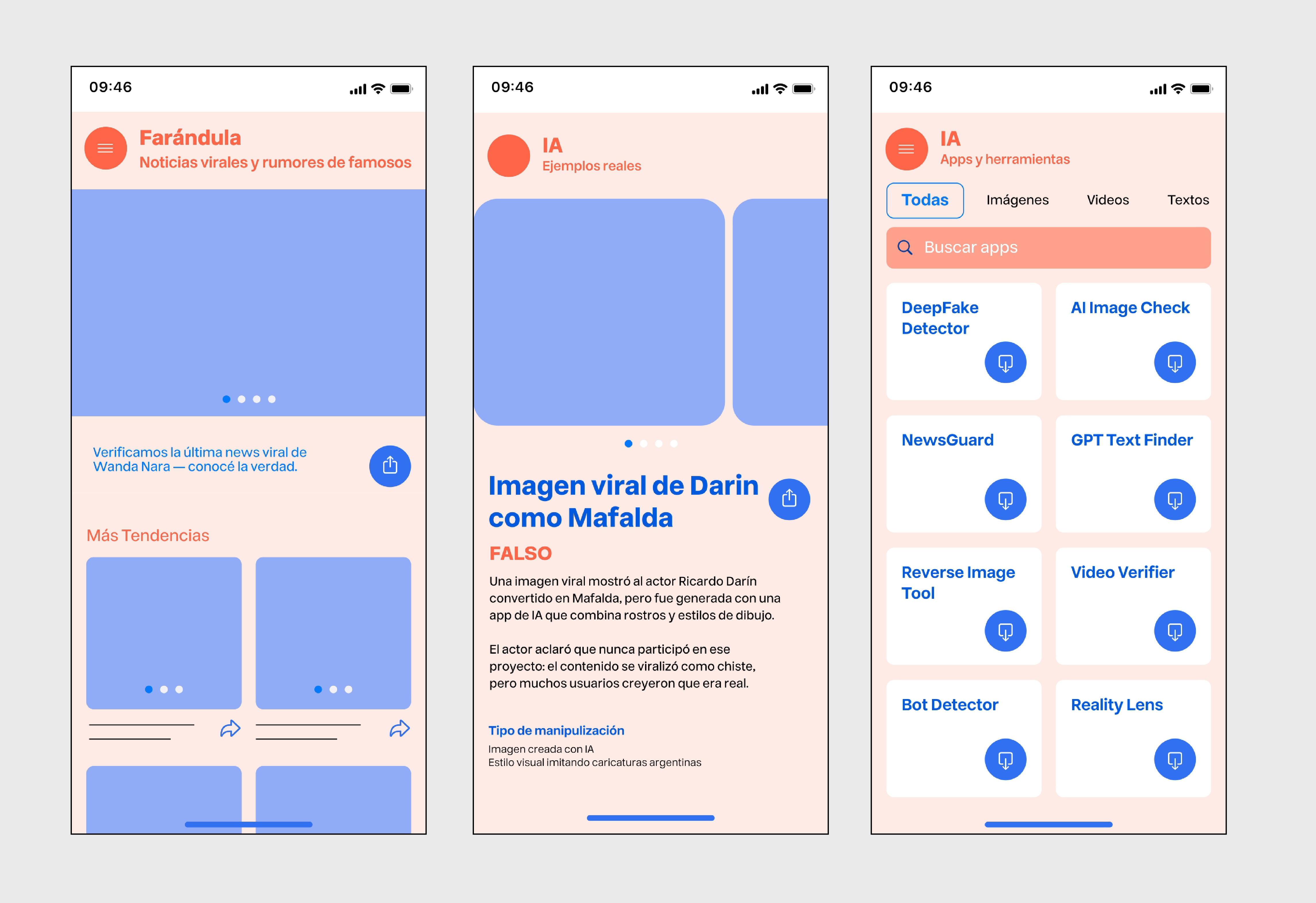 Prototipos de la app