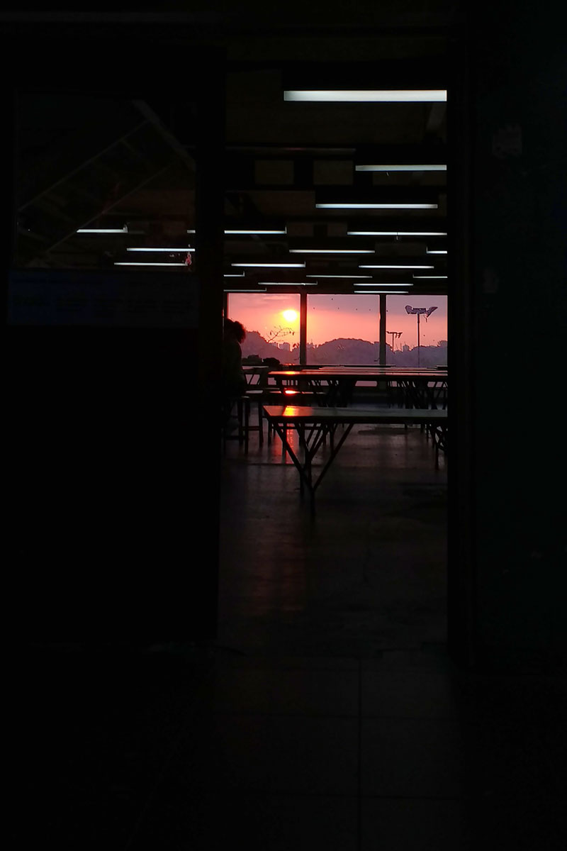 atardecer de un día agitado